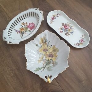Vintage Dishes with Floral Print